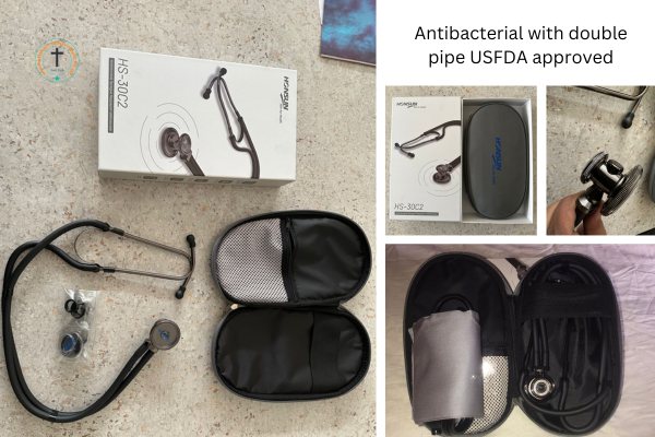 Stethoscope, Double Pipe: Antibacterial, double pipe, USFDA approved